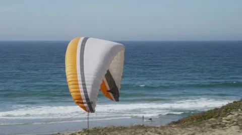 Paraglider Parachute Stock Footage 43140092