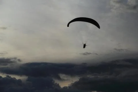 Paraglider Stockfoto's