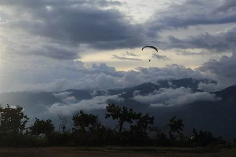 Paraglider Stockfoto's