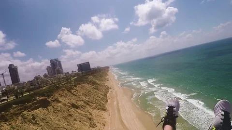 Paraglider POV  from the sky Stock Footage 82416504