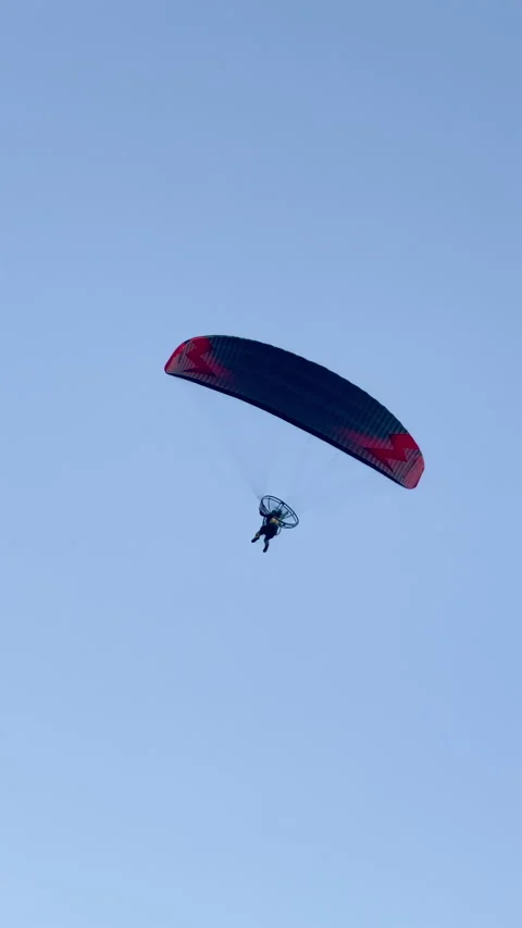 Paraglider in the sky. Adventure vacation Stock Footage 289006053