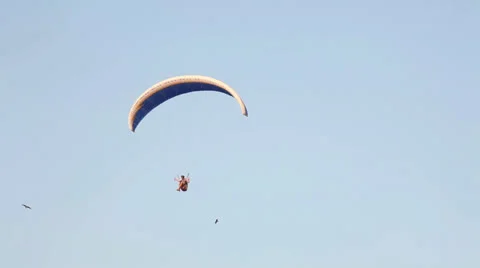 Paraglider in sky. Stock Footage 26368916