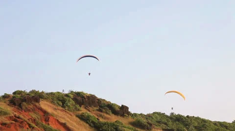 Paraglider in sky. Stock Footage 26369142