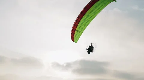 Paraglider in sky Stock Footage 59034227