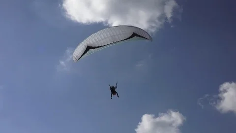 Paraglider in the sky Stock Footage 82414859
