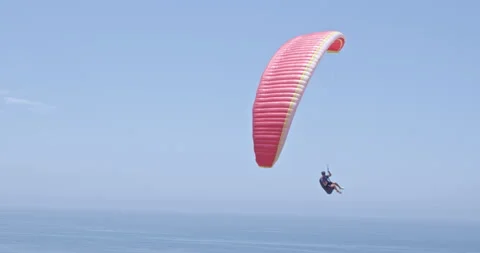 Paraglider in the Sky Stock Footage 136480236