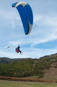Paraglider on the sky Stock Photos