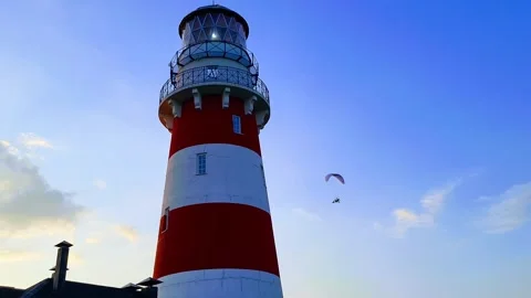 Paraglider in the sky training flight Video stock 241678073