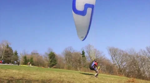 Paraglider Take Off Stock Footage 41695171