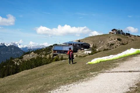Paraglider Take Off Stock Photos