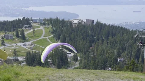 Paraglider Taking Off Stock Footage 271146541