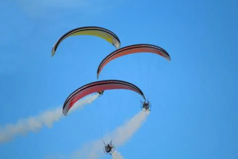 Paragliders Stock Photos