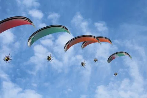 Paragliders Stock Photos