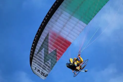Paragliders Foto stock