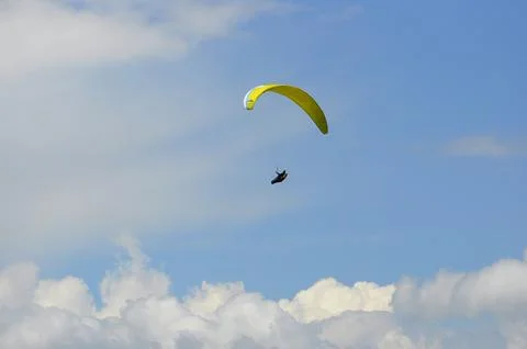 Paragliders in the sky Stock Photos