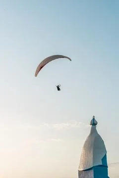 Paragliders in the sky Stock Photos