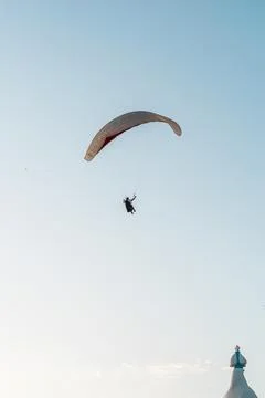 Paragliders in the sky Stock Photos
