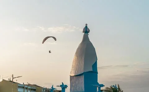 Paragliders in the sky Stock Photos