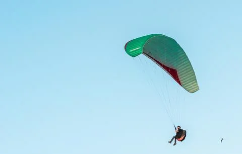 Paragliders in the sky Stock Photos