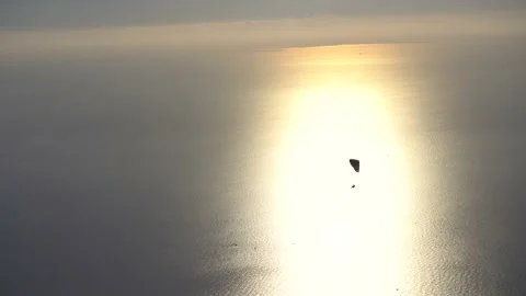 Paragliders with sunset 02 Stock Footage 171804634