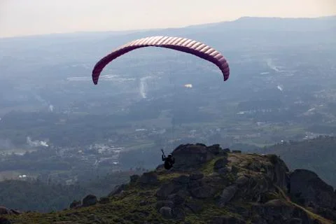 Paragliding Aboua Cup Fotos Stock
