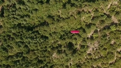 Paragliding From Above Drone View Stock Footage 81039290
