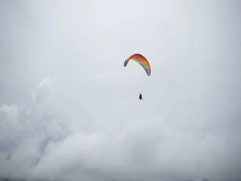 Paragliding activities Stock Footage 112605384