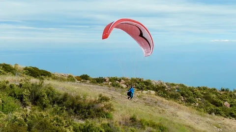 Paragliding Aerial View 스톡 동영상 107654554