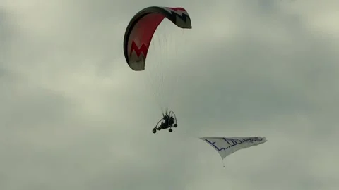 Paragliding in the air 15 Stock Footage 321232816