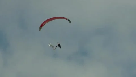 Paragliding in the air 19 Stock Footage 321232850