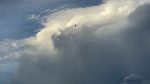 Paragliding among the Clouds Video stock 159797955