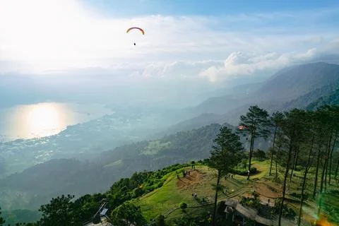 Paragliding attraction 스톡 사진
