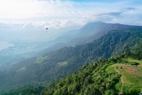 Paragliding attraction 스톡 사진