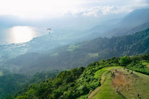 Paragliding attraction 스톡 사진