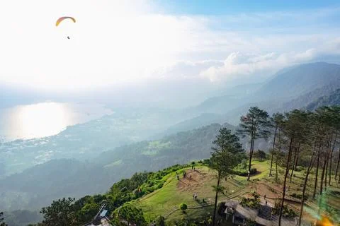 Paragliding attraction 스톡 사진