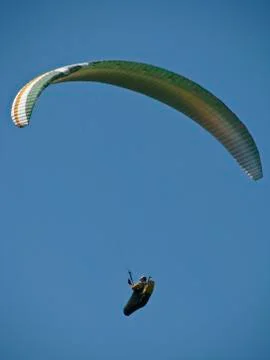 Paragliding on blue Stock Photos