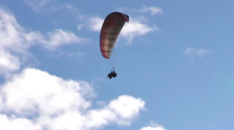 Paragliding in a blue sky, Ecuador Stock Footage 59211911