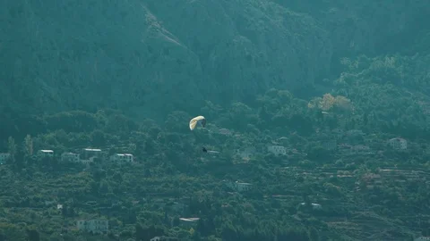 Paragliding in Croatia  Stock Footage 78097476