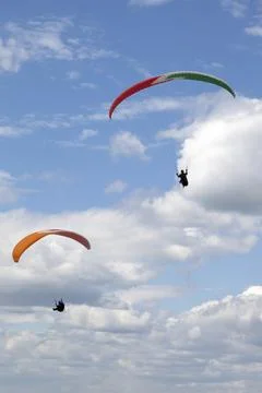 Paragliding at Devil's Dyke Stock Photos