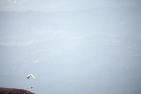 Paragliding flight Stock Photos