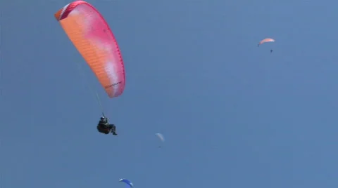 Paragliding fly 06 Stock Footage 488413