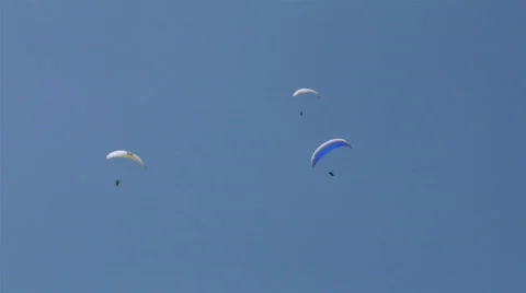 Paragliding fly 3B Video stock 488362