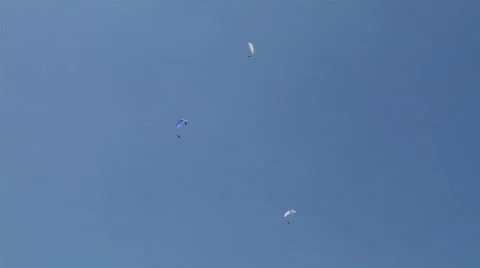 Paragliding fly 3C Stock-Footage 488376