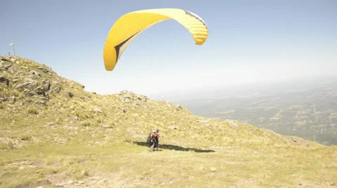Paragliding Stock Footage 34278833