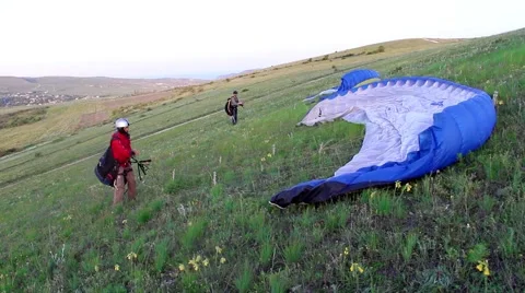 Paragliding Stock Footage 52135581