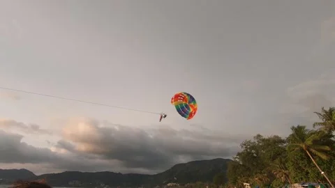 Paragliding. Video stock 155497364
