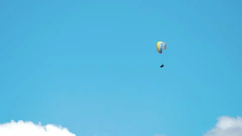 Paragliding in Gudauri, Georgia Stock Footage 201969984