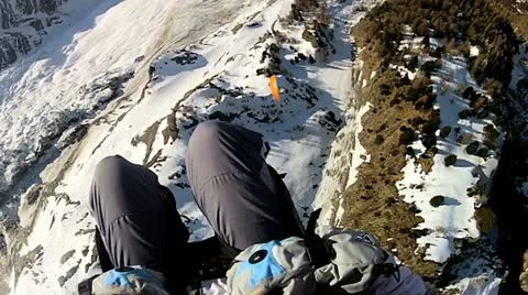 Paragliding in the high Alps Video stock 10909068