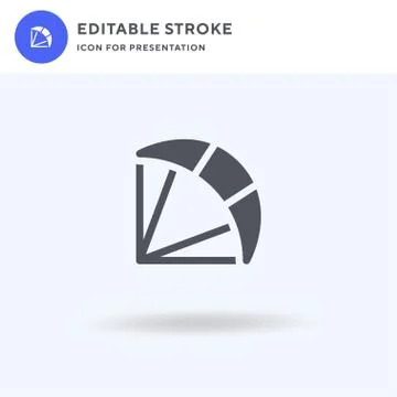 Paragliding icon vector, filled flat sign, solid pictogram isolated on white Stock Illustration