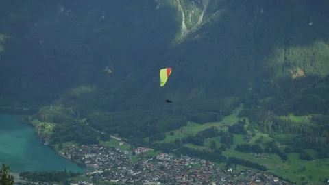 Paragliding at Interlaken Video stock 219023928